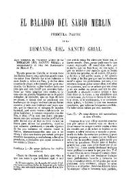 Baladro del Sabio Merlín, primera parte de la Demanda del Sancto Grial (1535) / [edición de Adolfo Bonilla San Martín] | Biblioteca Virtual Miguel de Cervantes