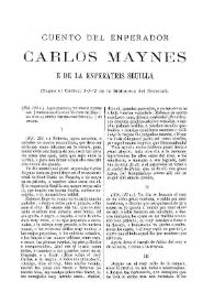 Cuento del emperador Carlos Maynes e de la emperatris Seuilla (ms. Esc. h-l-13, siglo XIV) / [edición de Adolfo Bonilla San Martín] | Biblioteca Virtual Miguel de Cervantes