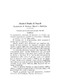 Società Reale di Napoli. Accademia di Science Morali e Politiche. Concorso per il premio quinquennale 1932-1933 | Biblioteca Virtual Miguel de Cervantes