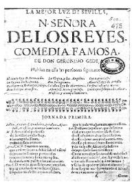 La mejor luz de Sevilla, N. Señora de los Reyes / de don Geronimo Gedeja | Biblioteca Virtual Miguel de Cervantes