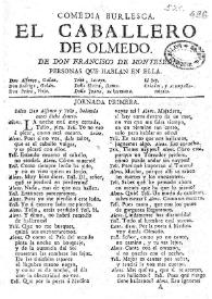 El Caballero de Olmedo / de don Francisco de Monteser | Biblioteca Virtual Miguel de Cervantes