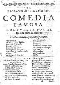 El esclavo del demonio / Antonio Mira de Amescua ; ed. Juan M. Villanueva Fernández | Biblioteca Virtual Miguel de Cervantes