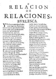 Relación de relaciones, burlesca | Biblioteca Virtual Miguel de Cervantes