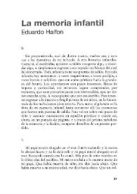 La memoria infantil / Eduardo Halfon | Biblioteca Virtual Miguel de Cervantes