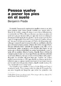 Pessoa vuelve a poner los pies en el suelo / Benjamín Prado | Biblioteca Virtual Miguel de Cervantes