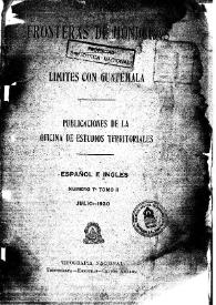 Fronteras de Honduras: límites con Guatemala | Biblioteca Virtual Miguel de Cervantes