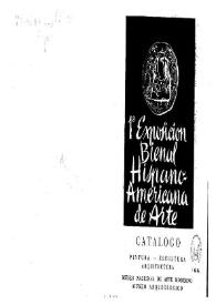 1ª Exposición Bienal Hispano-Americana de Arte : catálogo : pintura-escultura, Palacio de Exposiciones del Retiro | Biblioteca Virtual Miguel de Cervantes