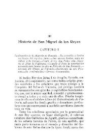 Historia de San Miguel de los Reyes / P. Luis Fullana | Biblioteca Virtual Miguel de Cervantes