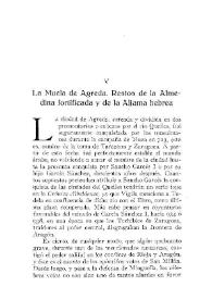 La Muela de Ágreda. Restos de la Almedina fortificada y de la Aljama hebrea / Juan Antonio Gaya Nuño | Biblioteca Virtual Miguel de Cervantes