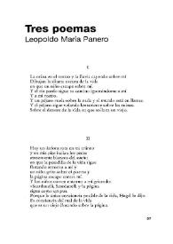 Tres poemas / Leopoldo María Panero | Biblioteca Virtual Miguel de Cervantes