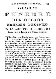 Oracion funebre del Doctor Phelipe Godinez, en la muerte del doctor Frey Lope Felix de Vega Carpio | Biblioteca Virtual Miguel de Cervantes