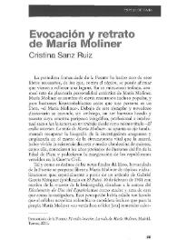 Evocación y retrato de María Moliner / Cristina Sanz Ruiz | Biblioteca Virtual Miguel de Cervantes