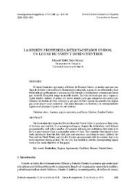 La región fronteriza México-Estados Unidos, un lugar de unión y desencuentros / Manuel Mollá Ruiz-Gómez | Biblioteca Virtual Miguel de Cervantes