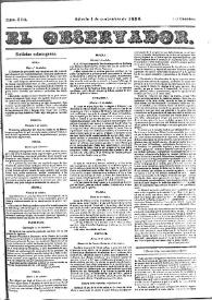 El Observador. Núm. 110 sábado 1 de noviembre de 1834 | Biblioteca Virtual Miguel de Cervantes