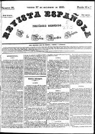 La Revista española : periódico dedicado a la Reina Ntra. Sra. Núm. 98, viernes 27 de septiembre de 1833 | Biblioteca Virtual Miguel de Cervantes