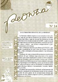 Peonza : Revista de literatura infantil y juvenil. Núm. 14, octubre 1990 | Biblioteca Virtual Miguel de Cervantes