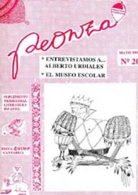 Peonza : Revista de literatura infantil y juvenil. Núm. 20, mayo 1992 | Biblioteca Virtual Miguel de Cervantes