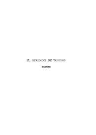 Obras completas de Juan Ignacio González del Castillo. Tomo Primero. El aprendiz de torero | Biblioteca Virtual Miguel de Cervantes