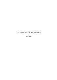 Obras completas de Juan Ignacio González del Castillo. Tomo Primero. La inocente Dorotea | Biblioteca Virtual Miguel de Cervantes