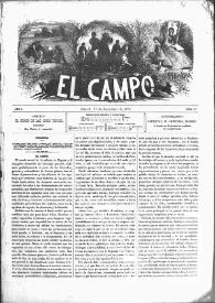 El Campo. Núm. 1, 1 de diciembre de 1876 | Biblioteca Virtual Miguel de Cervantes