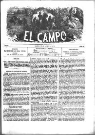 El Campo. Núm. 18, 16 de agosto de 1877 | Biblioteca Virtual Miguel de Cervantes