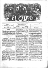 El Campo. Núm. 24, 16 de noviembre de 1877 | Biblioteca Virtual Miguel de Cervantes