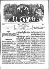 El Campo. Núm. 1, 1 de diciembre de 1877 | Biblioteca Virtual Miguel de Cervantes