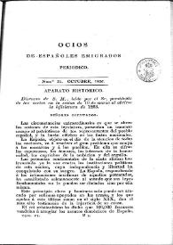 Ocios de españoles emigrados : periódico mensual. Tomo VI, núm. 31, octubre 1826 | Biblioteca Virtual Miguel de Cervantes