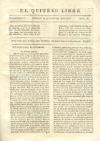 El quiteño libre. Año I, trimestre I, núm. 12, domingo 28 de julio de 1833 | Biblioteca Virtual Miguel de Cervantes