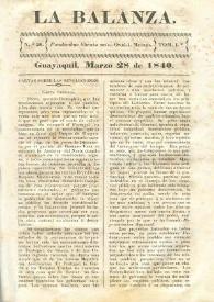 La Balanza. Núm. 26, marzo 28 de 1840 | Biblioteca Virtual Miguel de Cervantes