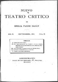 Nuevo Teatro Crítico. Año II, núm. 21, septiembre de 1892 | Biblioteca Virtual Miguel de Cervantes