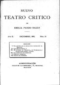 Nuevo Teatro Crítico. Año II, núm. 24, diciembre de 1892 | Biblioteca Virtual Miguel de Cervantes