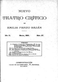 Nuevo Teatro Crítico. Año III, núm. 27, marzo de 1893 | Biblioteca Virtual Miguel de Cervantes