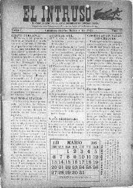 El intruso. Bi-Semanario Joco-serio netamente independiente. Tomo I, núm. 12, jueves 3 de marzo de 1921 | Biblioteca Virtual Miguel de Cervantes