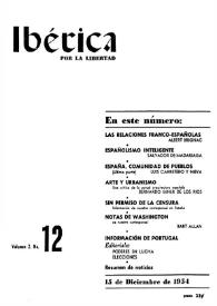 Ibérica por la libertad. Volumen 2, Nº 12, 15 de diciembre de 1954 | Biblioteca Virtual Miguel de Cervantes