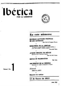 Ibérica por la libertad. Volumen 3, Nº 1, 15 de enero de 1955 | Biblioteca Virtual Miguel de Cervantes