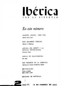 Ibérica por la libertad. Volumen 3, Nº 2, 15 de febrero de 1955 | Biblioteca Virtual Miguel de Cervantes