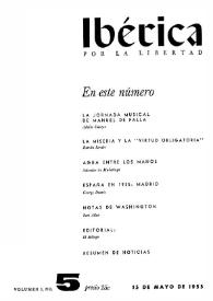 Ibérica por la libertad. Volumen 3, Nº 5, 15 de mayo de 1955 | Biblioteca Virtual Miguel de Cervantes