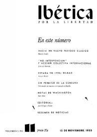 Ibérica por la libertad. Volumen 3, Nº 11, 15 de noviembre de 1955 | Biblioteca Virtual Miguel de Cervantes