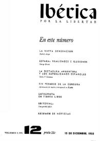 Ibérica por la libertad. Volumen 3, Nº 12, 15 de diciembre de 1955 | Biblioteca Virtual Miguel de Cervantes