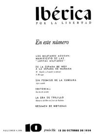 Ibérica por la libertad. Volumen 4, Nº 10, 15 de octubre de 1956 | Biblioteca Virtual Miguel de Cervantes