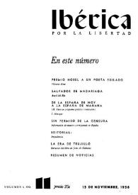 Ibérica por la libertad. Volumen 4, Nº 11, 15 de noviembre de 1956 | Biblioteca Virtual Miguel de Cervantes