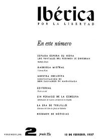 Ibérica por la libertad. Volumen 5, Nº 2, 15 de febrero de 1957 | Biblioteca Virtual Miguel de Cervantes