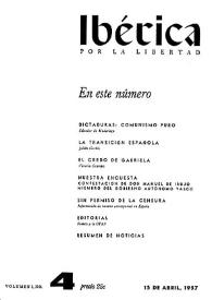 Ibérica por la libertad. Volumen 5, Nº 4, 15 de abril de 1957 | Biblioteca Virtual Miguel de Cervantes