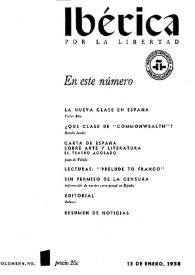 Ibérica por la libertad. Volumen 6, Nº 1, 15 de enero de 1958 | Biblioteca Virtual Miguel de Cervantes