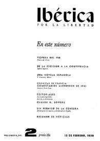 Ibérica por la libertad. Volumen 6, Nº 2, 15 de febrero de 1958 | Biblioteca Virtual Miguel de Cervantes