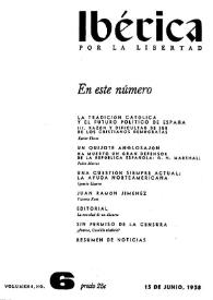 Ibérica por la libertad. Volumen 6, Nº 6, 15 de junio de 1958 | Biblioteca Virtual Miguel de Cervantes