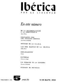 Ibérica por la libertad. Volumen 7, Nº 5, 15 de mayo de 1959 | Biblioteca Virtual Miguel de Cervantes