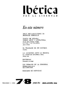 Ibérica por la libertad. Volumen 7, Nº 7-8, 15 de julio-agosto de 1959 | Biblioteca Virtual Miguel de Cervantes