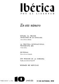 Ibérica por la libertad. Volumen 7, Nº 10, 15 de octubre de 1959 | Biblioteca Virtual Miguel de Cervantes